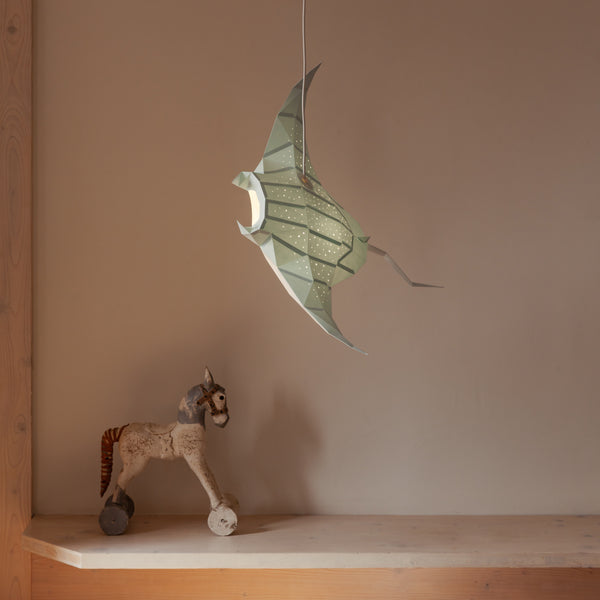 Manta Ray DIY Pendant Paperlamp Kit - Ceiling Hardwired Version