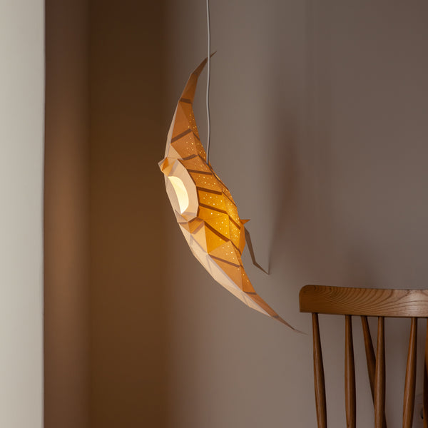 Manta Ray DIY Pendant Paperlamp Kit - Ceiling Hardwired Version
