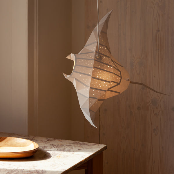 Manta Ray DIY Pendant Paperlamp Kit - Ceiling Hardwired Version