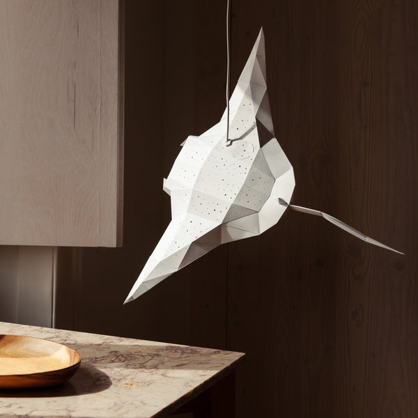 Manta Ray DIY Pendant Paperlamp Kit - Ceiling Hardwired Version
