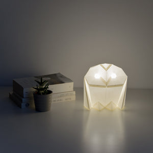 Barn Owl Paperlamp in Cotton White